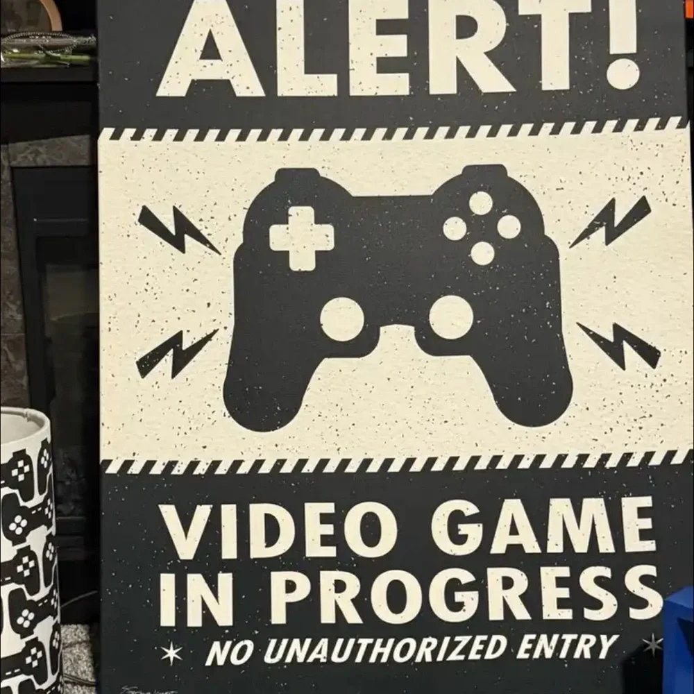 Black and White Gaming Decor Set
